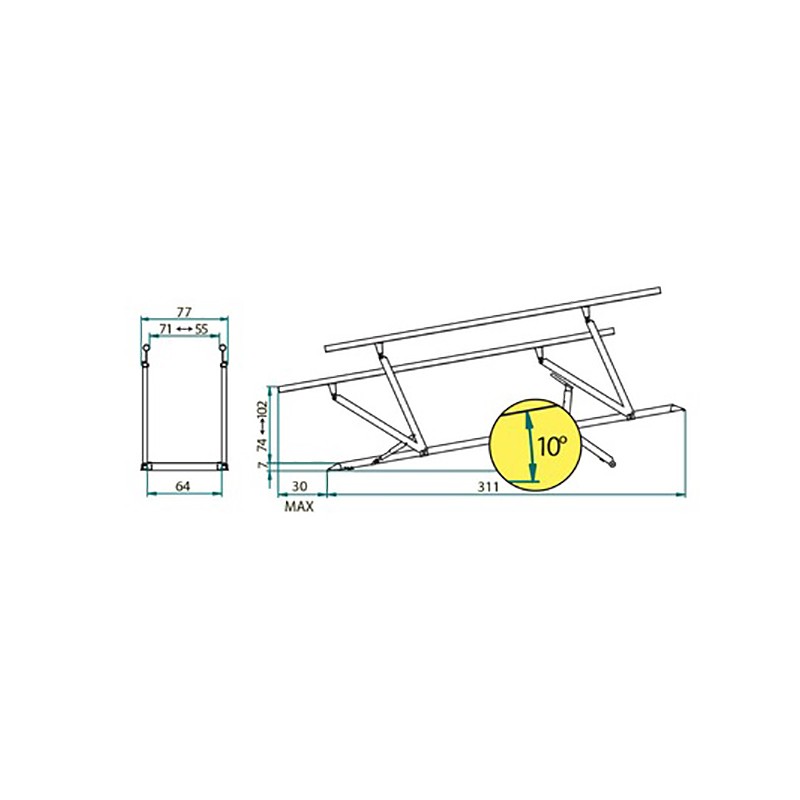 Hydraulic Parallel Bar Plus 3 meters m/elevation