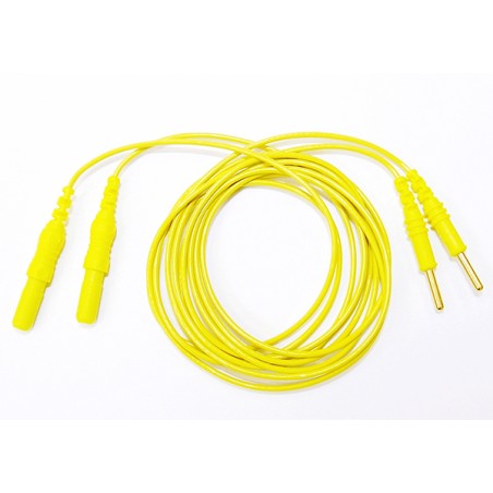 EMS Electrode cables , yellow, 1 pair.