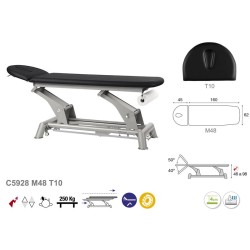 581-C5928 2-section Electric Treatment Table, Ecopostural with head section T10