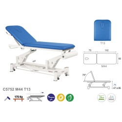 2-section Hydraulic Treatment Table Ecopostural with back section T13