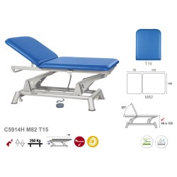 581-C5914H Bobath 2-delt Behandlingsleje, Elektrisk Ecopostural med rygsektion T15 (standard)