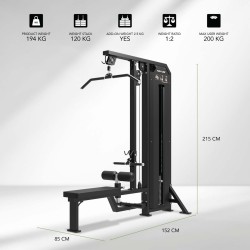 098-TUN-DUAL-PULL/ROW Tunturi Platinum Dual Lat Pulldown / Low Row