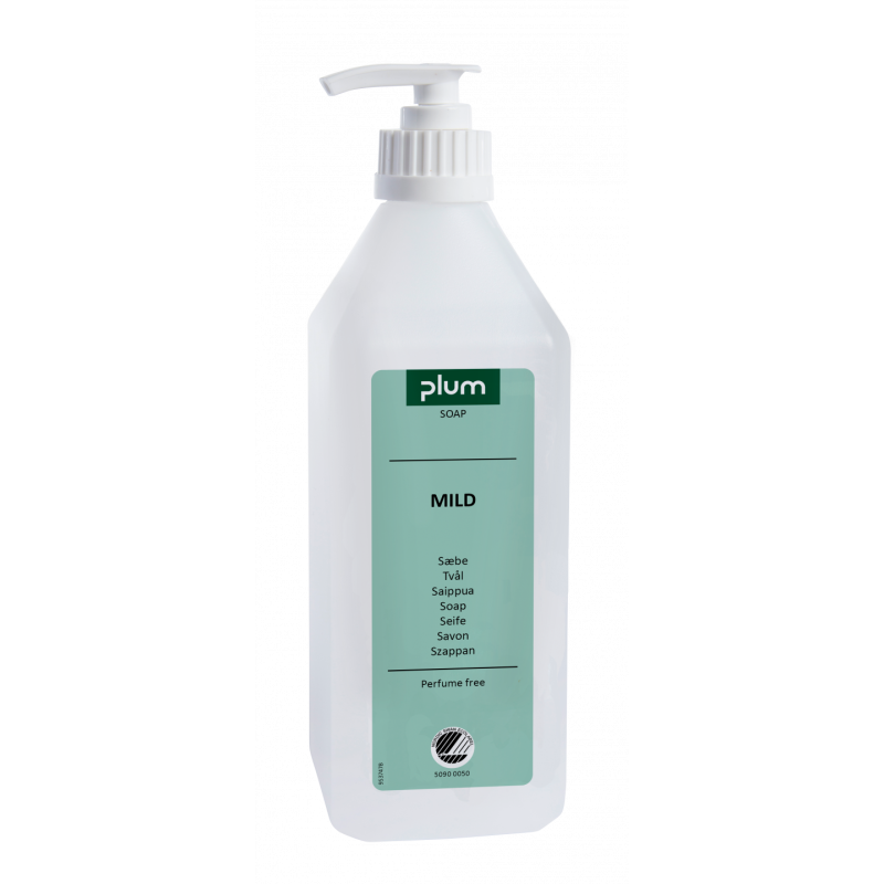 Plum Mild Cream Soap 600 ml. Bottle with Pump